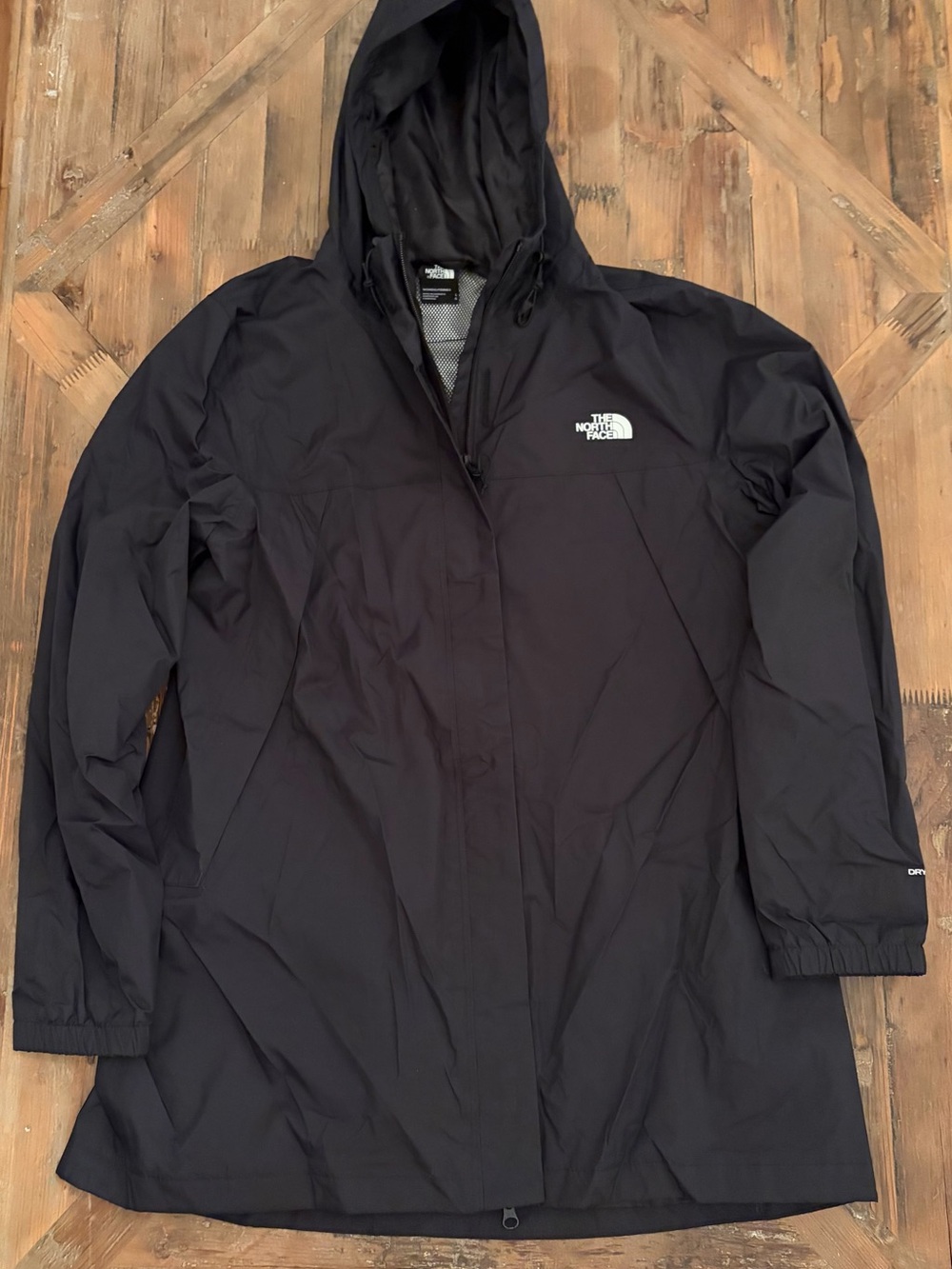 The North Face Black Hooded Raincoat Jacket